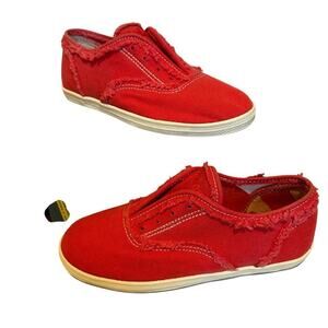 Keds Size 11 Champ Dist Poppy Red Low Top Sneakers with Box